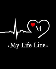 a heartbeat with the words my life line on it