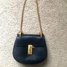 This Is An Authentic, Absolutely Beautiful Version Of The Drew Bag With A Thick Gold Chain! This Chain Allows A Crossbody Or Shoulder Wear. Bag And Hardware In Pristine Condition. (Will Post More Pictures Soon!) Thick Gold Chain, Chloe Bags, Chloe Bag, Chloe Drew, More Pictures, Gold Chain, Gold Chains, Chloe, Bag Lady