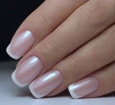 Sophisticated Nails, Manicure Nail Designs, French Manicure Nails, Subtle Nails, Fancy Nails Designs, Her Nails, Work Nails, Pearl Nails, Cute Gel Nails