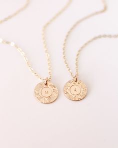 Floral Monogram Necklace – Foster Jewelry Dainty Stamped Charm Necklaces For Mother's Day, Stamped Initial Pendant Necklace For Personalized Gift, Customizable Dainty Initial Pendant Charm Necklace, Elegant Hand Stamped Initial Pendant Necklace, Dainty Customizable Initial Pendant Charm Necklace, Delicate Personalized Pendant Charm Necklace, Dainty Monogrammed Initial Pendant Necklace, Simple Monogram Initial Pendant Jewelry, Delicate Personalized Pendant Charm Necklaces