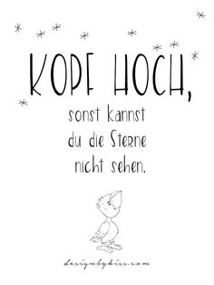 a black and white drawing with the words kopi hoch, sont kannst du