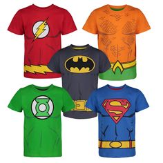 PRICES MAY VARY. Officially licensed DC Comics Justice League toddler boys short sleeve graphic tee shirt Rib knit crew neck collar; Awesome screen print design; Awesome soft hand screen print with gold metallic ink; Awesome screen print with puff design; Brightly colored assortment; Pull on closure Youth fashion tees with cool character designs your child will love to wear; made from soft clothing material that is safe on children's skin Durable and long-lasting graphic tshirts with a comfortab Amazon Costume, Superman Green Lantern, Woody Costume, Amazon Things, Superhero Shirt, Batman T Shirt, Dc Comics Superheroes, Batman Superman, Batman And Superman