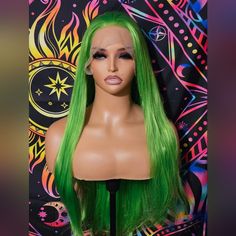 Straight Green Synthetic Lace Front Wig Nwot Colored Weave, Wig Color, Synthetic Lace Front Wigs, Lace Front Wig, Weave Hairstyles, Lace Front Wigs, Wig Hairstyles, Lace Front, Womens Hairstyles