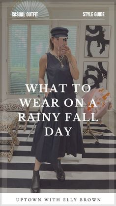 With Fall right around the corner many rainy days are ahead. Uptown With Elly Brown shares her favorite outfits to wear when it is a gloomy rainy fall day. Follow for more rainy day outfits, elevated fall looks, and over 30 style. Fashion Rainy Day Outfit, Chic Rainy Day Outfit, Rainy Day Outfit Summer, Day Wedding Outfit, Semi Formal Outfits For Women