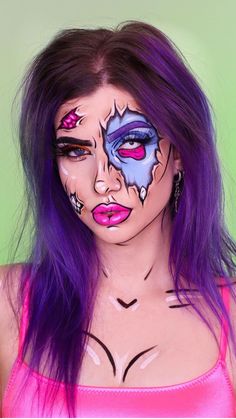 Mekap Mata, Halloween Makeup Ideas, Special Fx Makeup, Face Paint Makeup