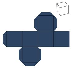 an origami box is shown in the shape of a rectangle, with one block missing