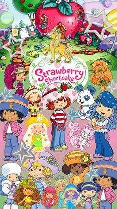 the strawberry shortcakes movie poster with many different characters and their names on it