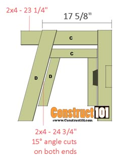 an image of the measurements for a table and chair with measurements on both ends to make it