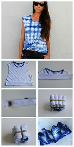 several pictures of different types of clothing on display with text that reads, how to make tie - dyed t - shirts