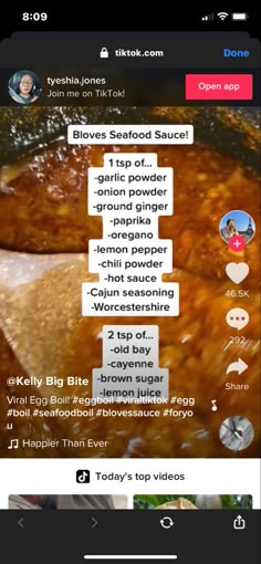 the food is being displayed on the phone screen, and it appears to be cooking