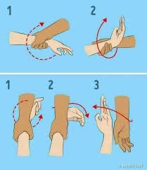 instructions for how to do an acupress on someone's hand and wrist