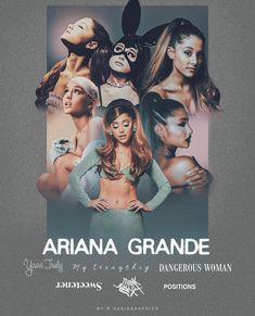 ariana grandee's poster for her album, dangerous woman