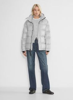 THE SUPER PUFF™ | Aritzia The Super Puff, Denim Vans, Super Puff, Minnesota Winter, Water Repellent Fabric, Everyday Luxuries, Blouse Dress, Water Repellent, Puffer