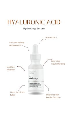 Hyaluronic acid (HA) is a superstar ingredient in the skincare world, and for good reason! It offers a range of benefits for your skin, thanks to its unique properties. This a breakdown of what hyaluronic acid is and how it can improve your complexion. #skin #skincare #skincareessentials #skincarecommunity #serum #hyaluronicacid #skincareroutines #tips #selfcare #selfcaretips #clearskintips #clearskinproducts #explore Hylarounic Acid Serum, Hyaluronic Acid Benefits Skincare, Hyloranic Acid Serum, Benefits Of Hyaluronic Acid, Best Hyaluronic Acid Serum, Hyaluronic Acid Benefits, Serum For Dry Skin, The Ordinary Hyaluronic Acid