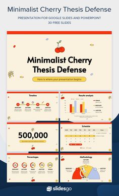 the minimalist cherry powerpoint slider is shown in this graphic style, and includes info