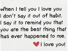 a note with the words i love you written in black and red on white paper