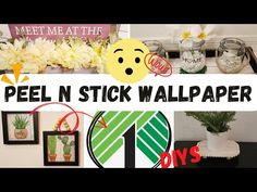 there is a sign that says peel n stick wallpaper