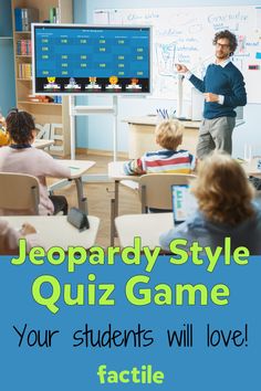 Jeopardy-style quiz games for the classroom Games For The Classroom, Geography Games, Game Maker, History Games, Quiz Games, English Games