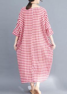 French red white plaid cotton linen plus size Photography Maxi summer Dresses

This dress is made of cotton or linen fabric, soft and breathy. 

Flattering cut. Makes you look slimmer and matches easlily.
 
Materials used: cotton  linen

Measurement:Size L/BUST-121cm   
length 121cm / 47.19
bust 146cm / 56.94"
Sleeve length 48cm / 18.72"



Size XL/BUST-122cm   
length 122cm / 47.58
bust 150cm / 58.5"
Sleeve length 49cm / 19.11"



We ship worldwide.

Tracking numbers provided for all orders. Casual Cotton Plaid Dress For Vacation, Casual Plaid Dress For Beach, Summer Vacation Plaid Cotton Dress, Cotton Plaid Dress For Summer, Casual Cotton Plaid Dress For Picnic, White Cotton Plaid Dress For Picnic, White Cotton Plaid Dress For Spring, Casual White Plaid Dress For Spring, Spring Beach Plaid Cotton Dress