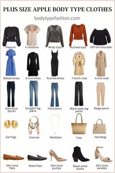 Plus Size Outfits For Summer, Plus Size Body Shapes, Apple Body Shape Fashion, Pear Shape Fashion, Apple Body Shape Outfits