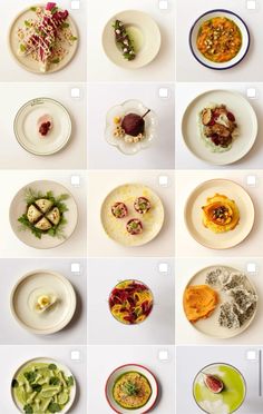 many plates with different types of food on them