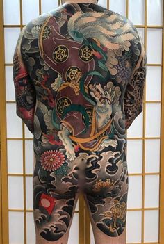 Fire Kimono, Bum Tattoo, Full Back Tattoos, Full Body Tattoo, Body Tattoo