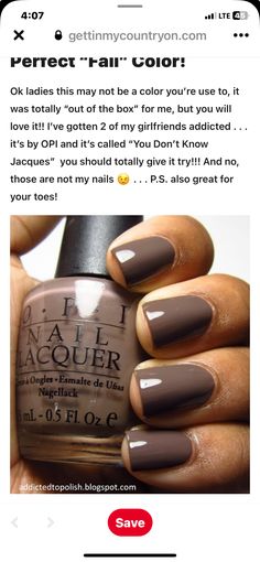 Fall Toe Nails, Toe Nail Color, Fall Gel Nails, Gel Polish Colors, Fall Nail Colors, Neutral Nails, Dip Powder Nails