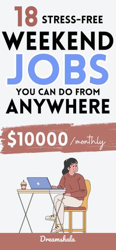 Want to make some extra cash with the best part-time jobs in weekends? Whether you're looking for remote opportunities or side hustle ideas that let you work from home, I’ve gathered the top gigs to boost your income. These roles are perfect for anyone needing flexible hours to make extra money. Start transforming your weekends into a profit-making time! #weekendjobs #parttimejobs #sidehustles #sidehustleideas