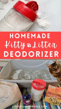 homemade kitty litter and litterter deodorizer is the perfect solution for cats