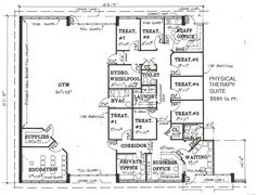 unique medical physical therapy office designs - Google Search Hospital Plan Design, Physical Therapy Office, Hospital Plan, Office Portfolio, Physical Therapy Quotes, Physical Therapy Clinic, Medical Supply Organization, Chiropractic Office Design, Waiting Room Design