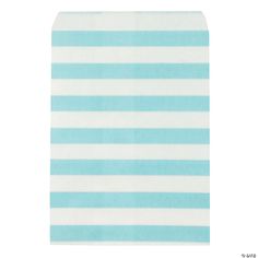 a blue and white striped paper on a white background