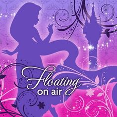 the cover for floating on air, with an image of a woman in purple and pink