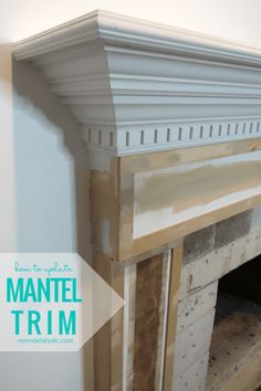 the mantle is being painted white and ready to be installed