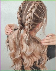 French Braid Pigtails, French Braid Styles, Two French Braids, French Braid Ponytail, Braided Hairdo, French Braids, French Braid Hairstyles, Braided Ponytail Hairstyles, Back To School Hairstyles