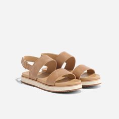 Go-To Flatform Sandal 2.0 Almond Nisolo Shoes, Clothes Wishlist, Summer Uniform, Workwear Essentials, Mule Sneakers, Spring Boots, Spring Sandals, Spring Clothes, Old Shoes