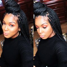 Senegalese Twist Styles Updo, Crochet Senegalese Twist Hairstyles Updo, Styling Senegalese Twist, Sengalese Twists Messy, Small Senegalese Twist With Color, Senegalese Twists Medium, Senagele Twist, Sengalese Twists Small Medium, Sengelese Twist