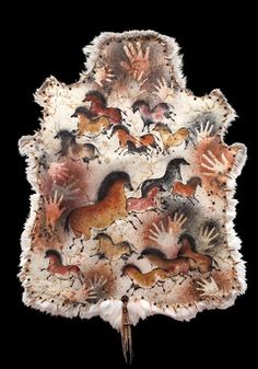 an animal skin with many different animals on it