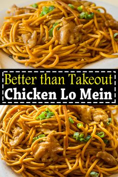 chicken lo mein is an easy and delicious dinner recipe that's ready in less than 30 minutes