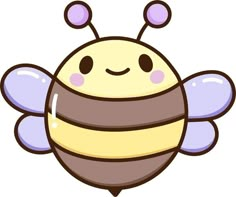 a cute little bee with big eyes