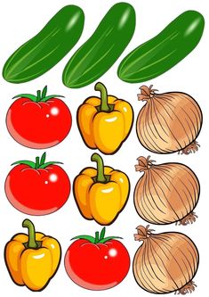 an image of different vegetables that are on the same page as shown in this graphic