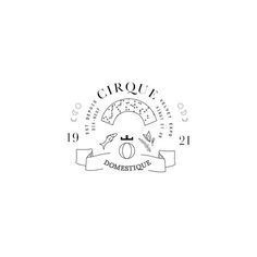 a black and white drawing of a circle with the words circus written in cursive writing