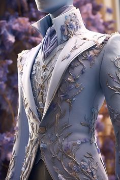 Ethereal Suit, Fantasy Formal Wear Male, Fancy Suits For Men, Fantasy Suits Male, Fantasy Fashion Male, Horror Movie Outfits, Royal Suit, Vintage Satin Dress