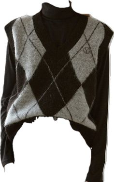 Fall V-neck Argyle Sweater Vest, Fall Argyle Pattern V-neck Sweater Vest, V-neck Top With Argyle Pattern For Fall, Winter V-neck Argyle Pattern Top, Fitted Black Sweater Vest, Black V-neck Vest For Winter, Fall Argyle Pattern Sleeveless Sweater Vest, Casual Argyle Pattern Vest For Fall, Black Vest Sweater For Fall