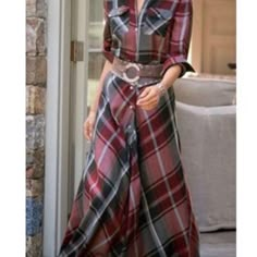 Never Worn With Tags. Size 4: Fits Like A Small-Medium. Sukienki Maksi, Tartan Fashion, Soft Surroundings Dresses, Shirtwaist Dress, Mode Boho, Tartan Dress, Soft Surroundings, Plaid Dress, Kilt