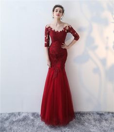 Evening Dresses Long Simple, Modern Prom Dresses, Royal Ball Gowns, Chic Prom Dresses, Mermaid Prom Dresses Lace, Lace Formal Dress, Lace Prom Dress, Long Sleeve Evening Dresses, Long Prom Dresses