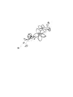 a line drawing of a flower on a white background with water drops coming from the petals