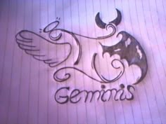 the logo for gernis is shown in black and silver on a white wall