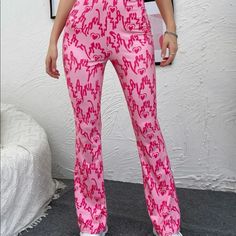 Supper Stretchy Printed Flare Pants, Stretchy Pants, Flare Leg Pants, Flare Leggings, Printed Pants, Flare Pants, Fashion Pants, Boot Cut, Style Casual