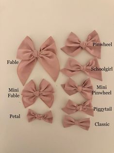 This is perfect colour to match with all of your everyday outfits! This everyday collection will match you little ones outfits all year through. More colours available in my shop! Sizes/Styles: -Pinwheel: 4 in -Schoolgirl: 4 1/2 in -Mini Pinwheel: 3 1/2 in -Piggy tail: 3 in -Classic bow- 3 in -Fable- 4in by 5.5in -Mini Fable- 3in Always feel free to message me with any questions or custom orders- love to help Mini Pinwheels, Piggy Tail, Bow Business, Diy Hair Accessories Ribbon, Scrunchies Diy, Brooch Diy, Hair Accessories Collection, Fall Mini