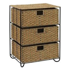 040071152161xl_998818586.jpg Cube Drawers, Chest Drawer, Rustic Bedroom Furniture, 3 Drawer Storage, Drawer Storage Unit, Wicker Storage, 3 Drawer Chest, Drawer Unit, Storage Drawer